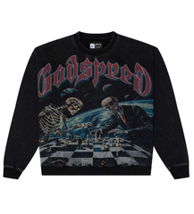 Godspeed Checkmate Sweatshirt Washed Black