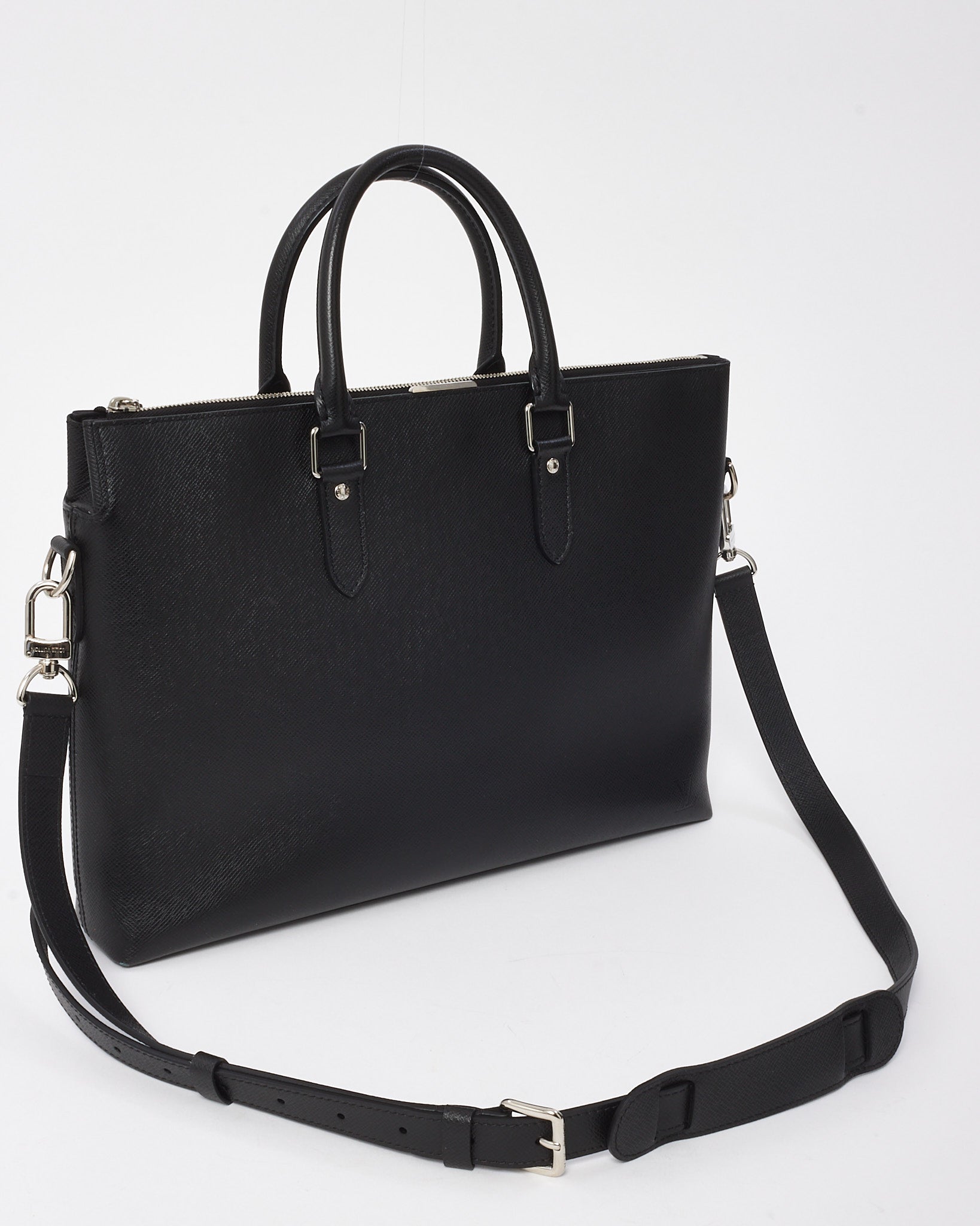 Louis Vuitton Black Taiga Leather Anton Soft 2Way Briefcase